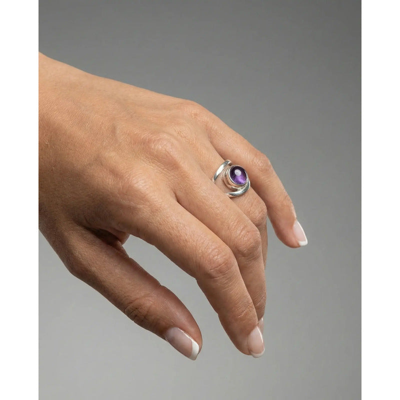 Anillo Espiral de Amatista