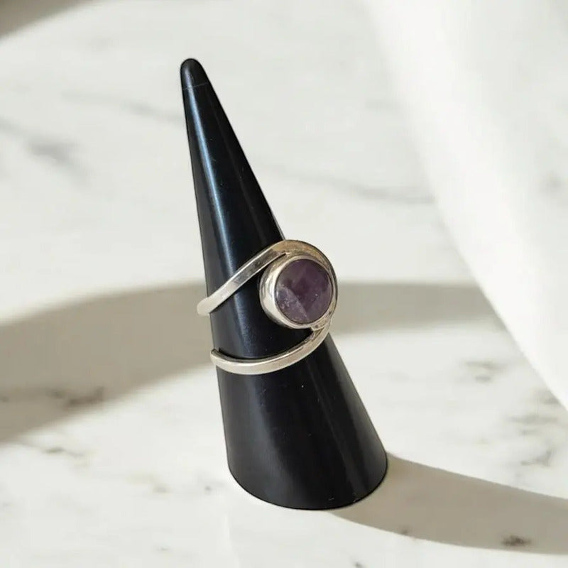 Anillo Espiral de Amatista