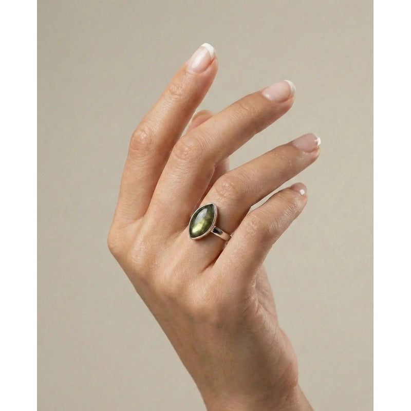 Anillo Obsidiana Dorada