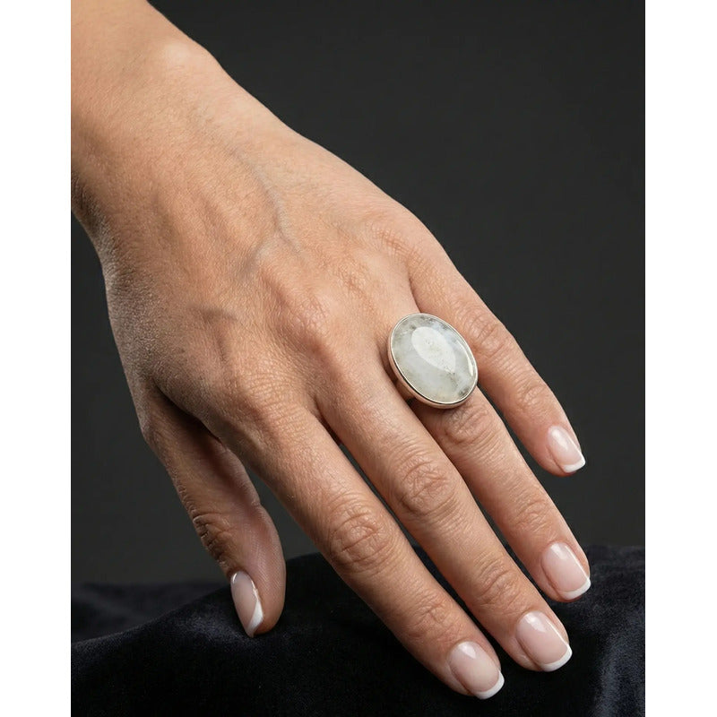 Anillo Oval Piedra Luna
