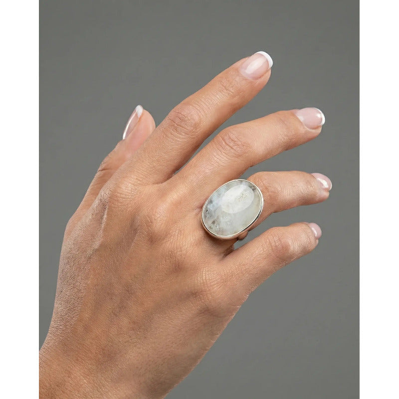 Anillo Oval Piedra Luna