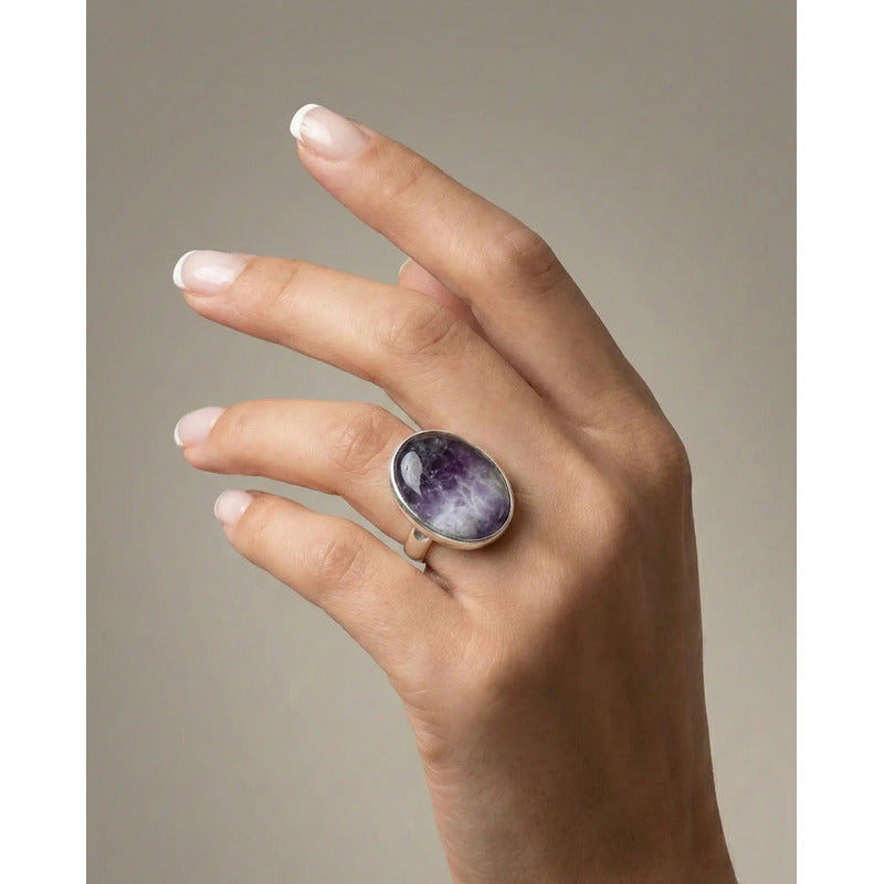 Anillo Oval de Amatista