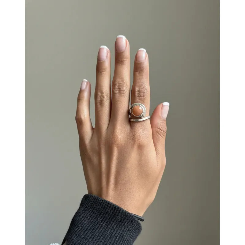 Anillo Espiral de Ágata