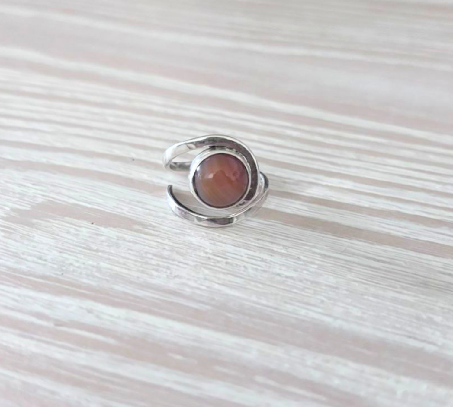 Anillo Espiral de Ágata