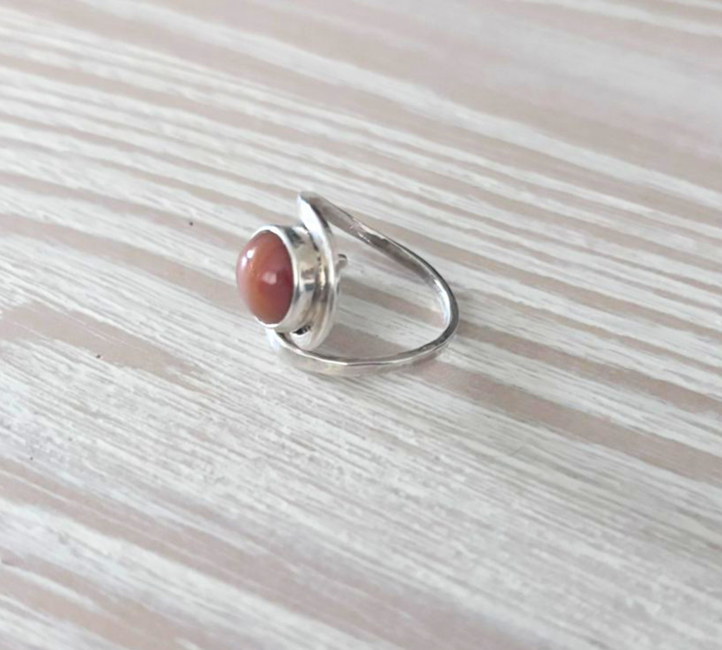 Anillo Espiral de Ágata