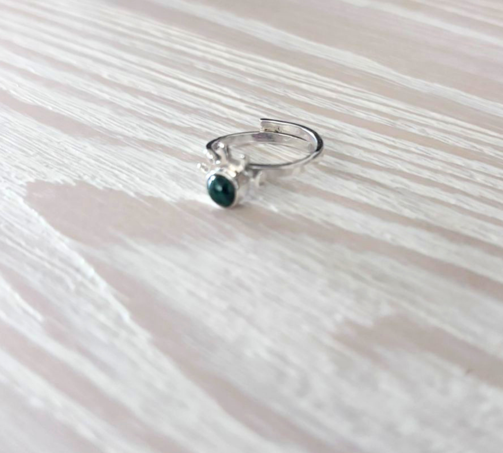 Anillo ojo de Malaquita