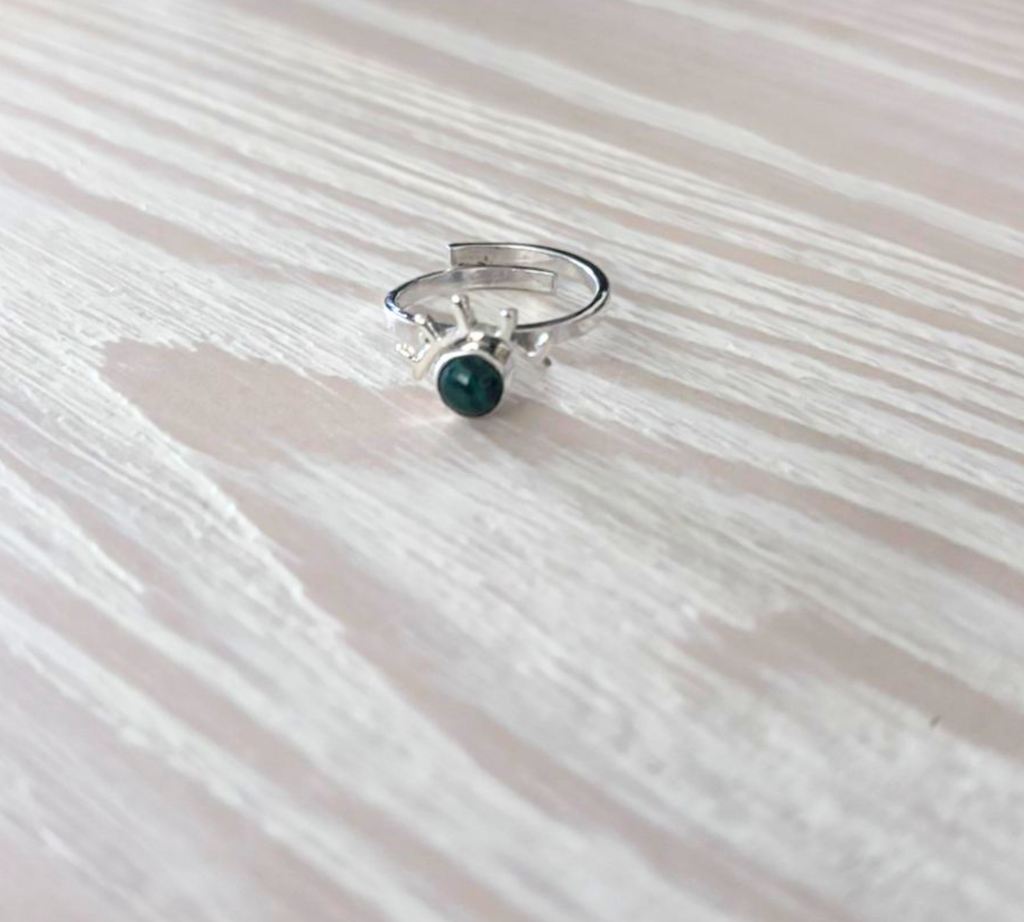 Anillo ojo de Malaquita